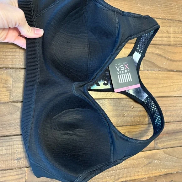 VSX Black Mesh Sports Bra 36B NWT - Picture 5 of 5